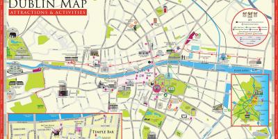 Χάρτης του Δουβλίνο αξιοθέατα