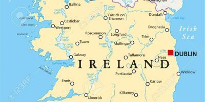 Ιρλανδία, δουβλίνο εμφάνιση χάρτη