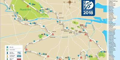 Το Dublin city marathon διαδρομή χάρτης