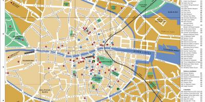 Χάρτης του κέντρου της πόλης του Δουβλίνου