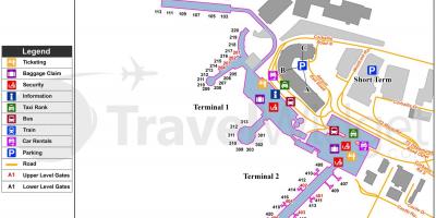 Το αεροδρόμιο του δουβλίνου στάθμευσης αυτοκινήτου χάρτης