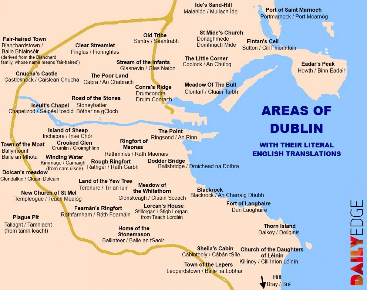 χάρτης του Δουβλίνο προάστια