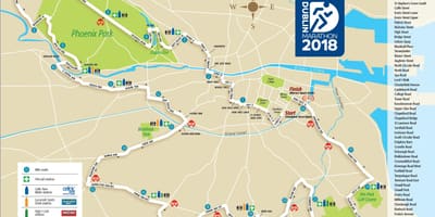 Το Dublin city marathon διαδρομή χάρτης