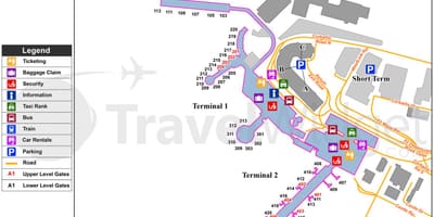 Χάρτης από το αεροδρόμιο του Δουβλίνου