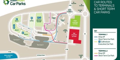 Χάρτης του Δουβλίνο αεροδρόμιο terminal 1
