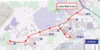 Δουβλίνο Luas χάρτης